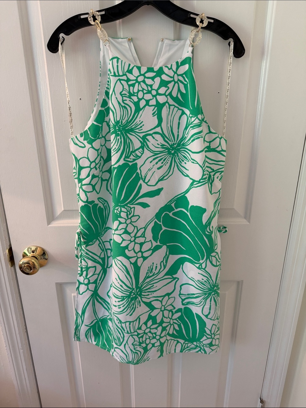 Lilly Pulitzer Green and White Floral Mini Dress